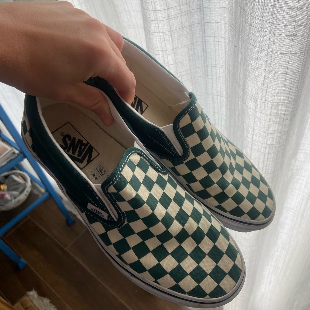 Green checker vans